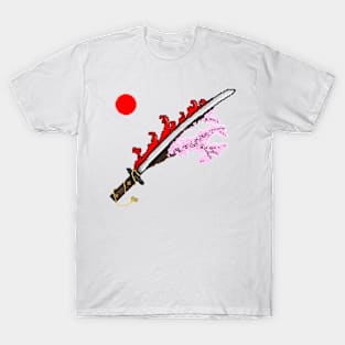 Katana Japanese Pixel Art T-Shirt